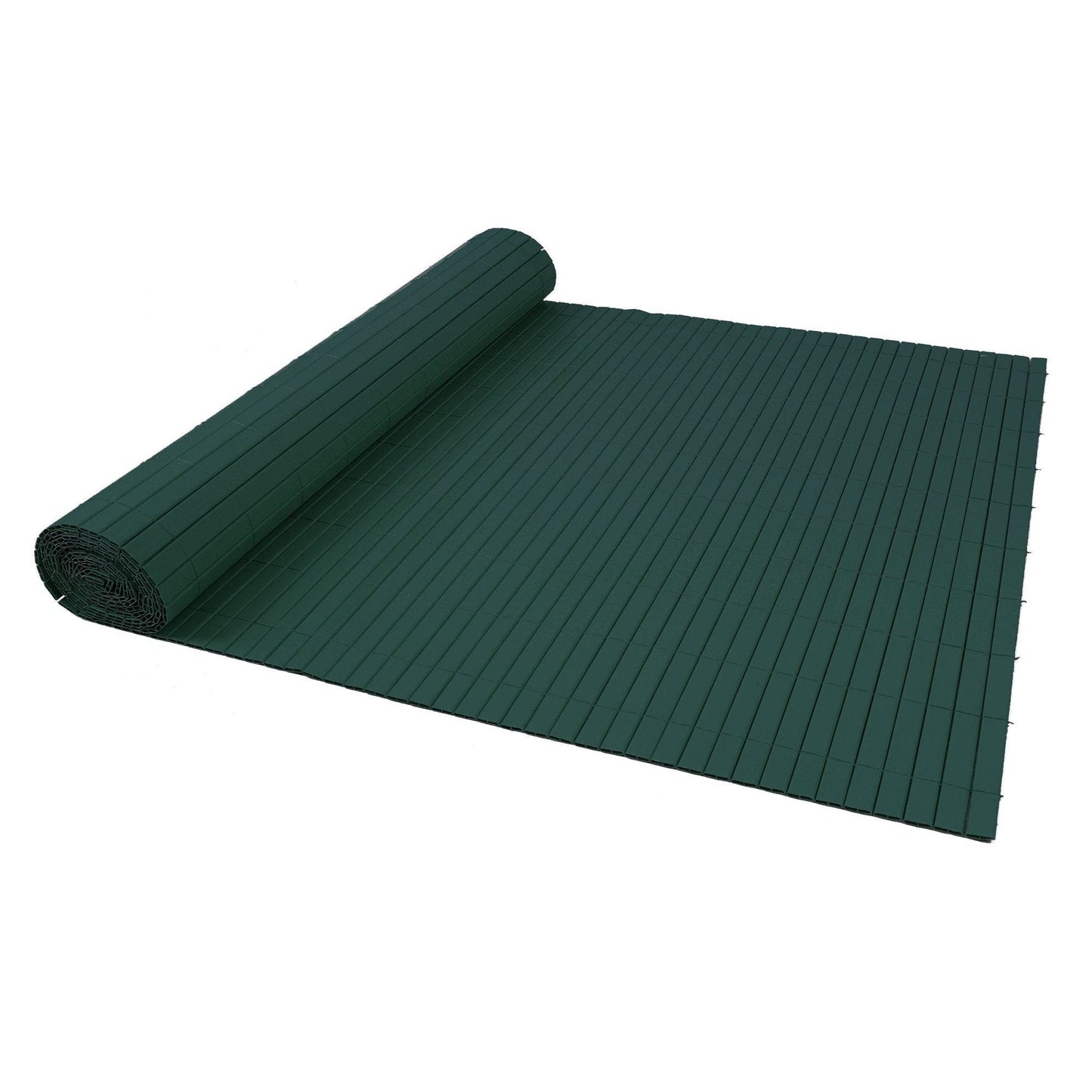 Artificial PVC Bamboo Screening Fence 4m - Green - Evergreenery