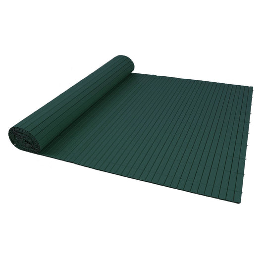 Artificial PVC Bamboo Screening Fence 4m - Green - Evergreenery