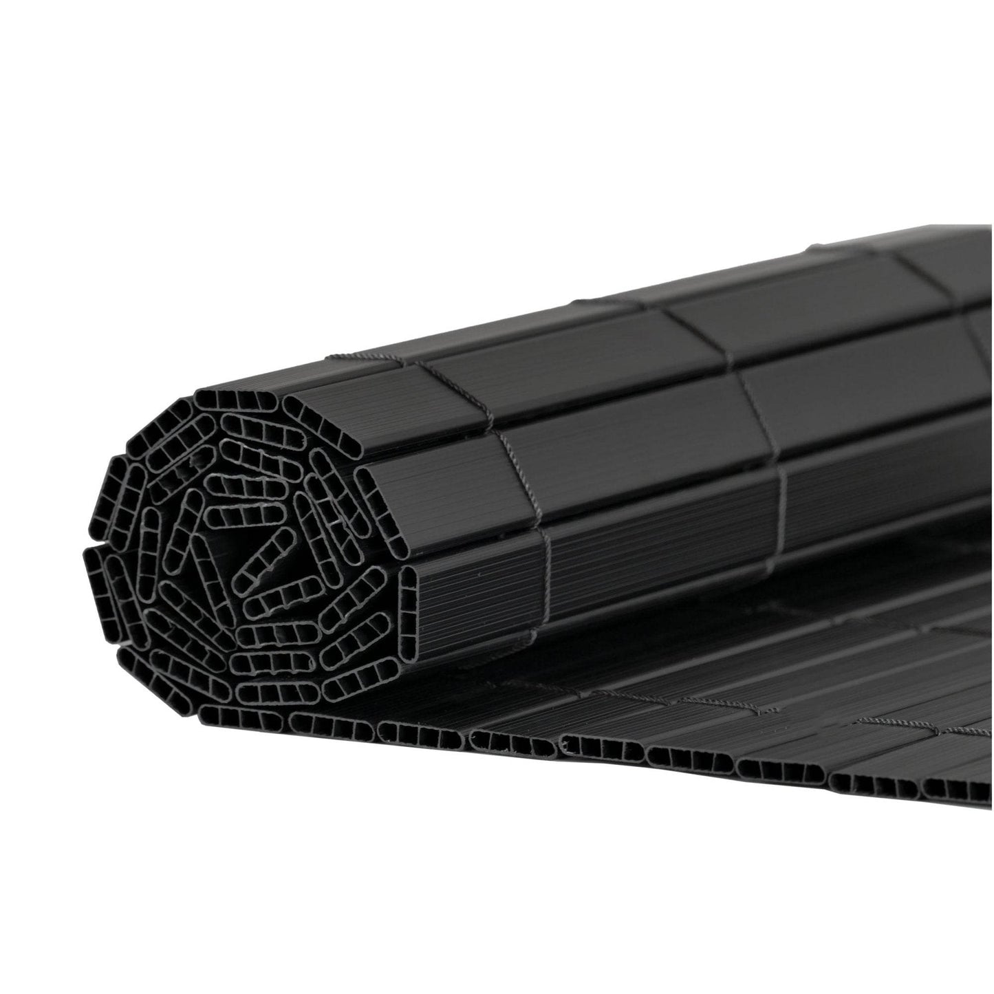 Artificial PVC Bamboo Screening Fence 4m - Black - Evergreenery