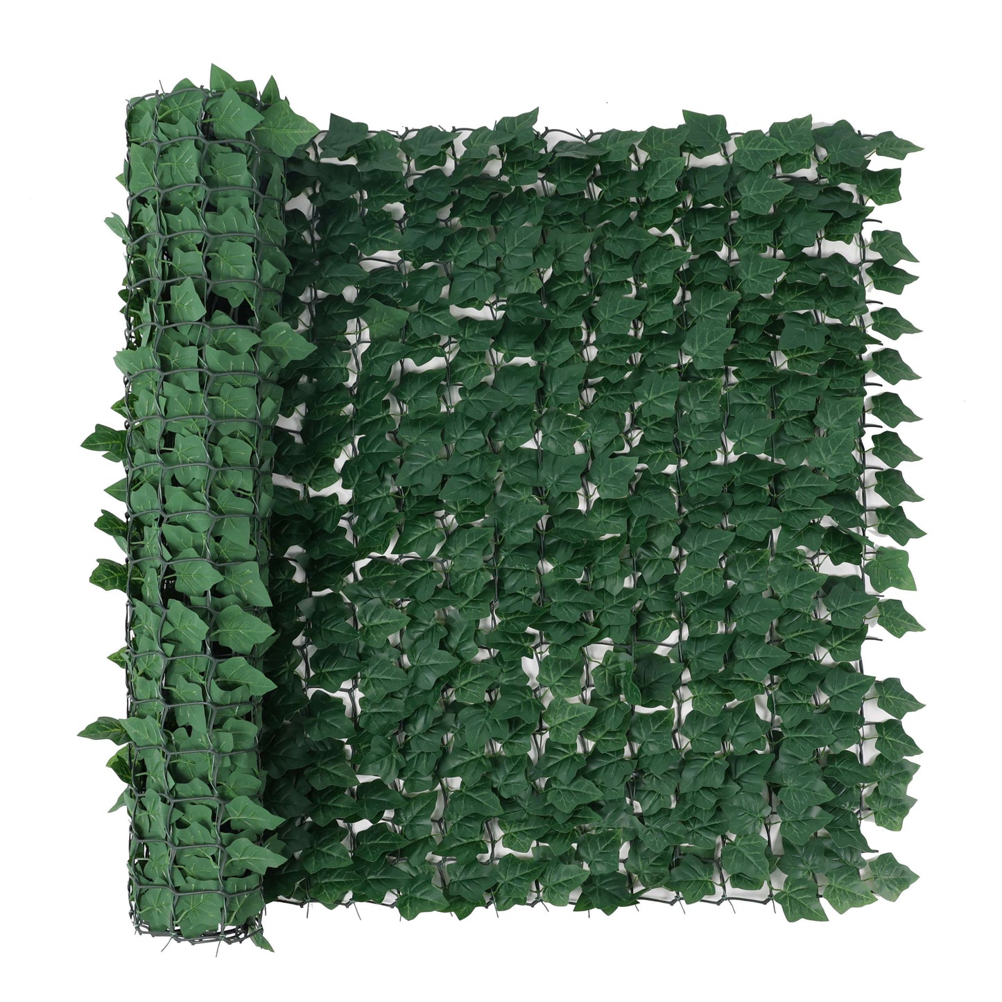 Premium Artificial Ivy Hedge Garden Fence Privacy Screening - Dark Green