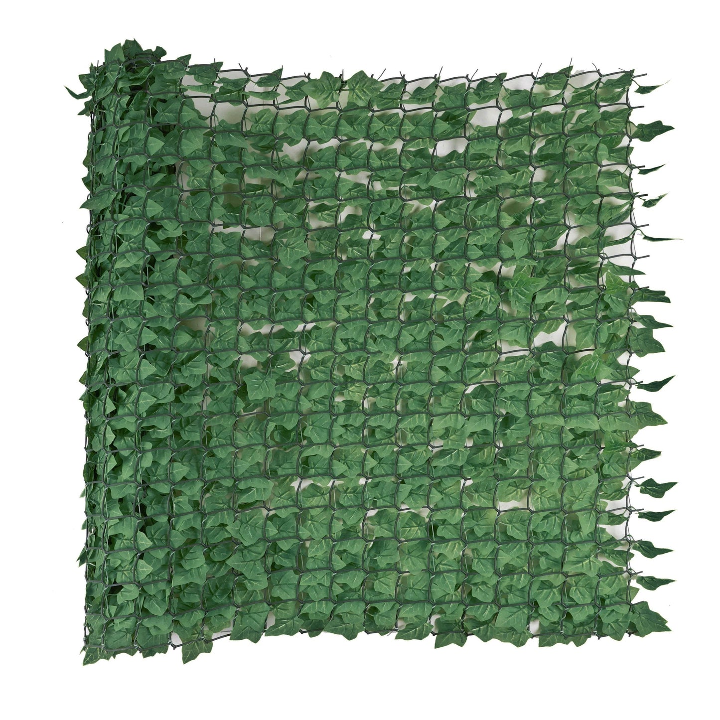 Premium Artificial Ivy Hedge Garden Fence Privacy Screening - Dark Green - Evergreenery