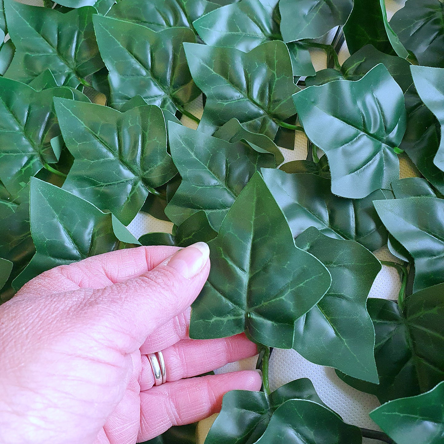 Premium Artificial Ivy Hedge Garden Fence Privacy Screening - Dark Green