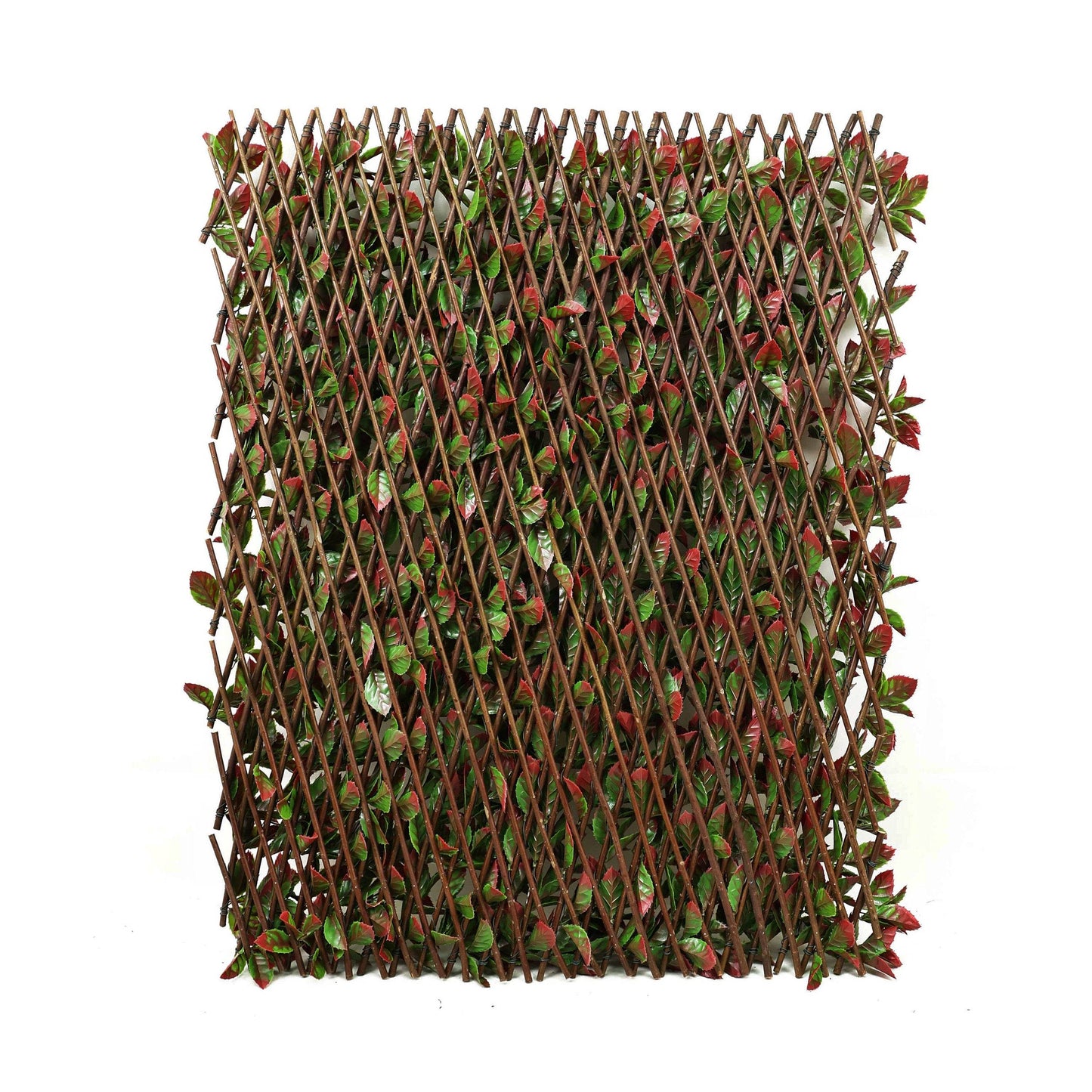 Premium Expanding Willow Trellis Artificial Photinia Red Robin - 1m x 2m - Evergreenery