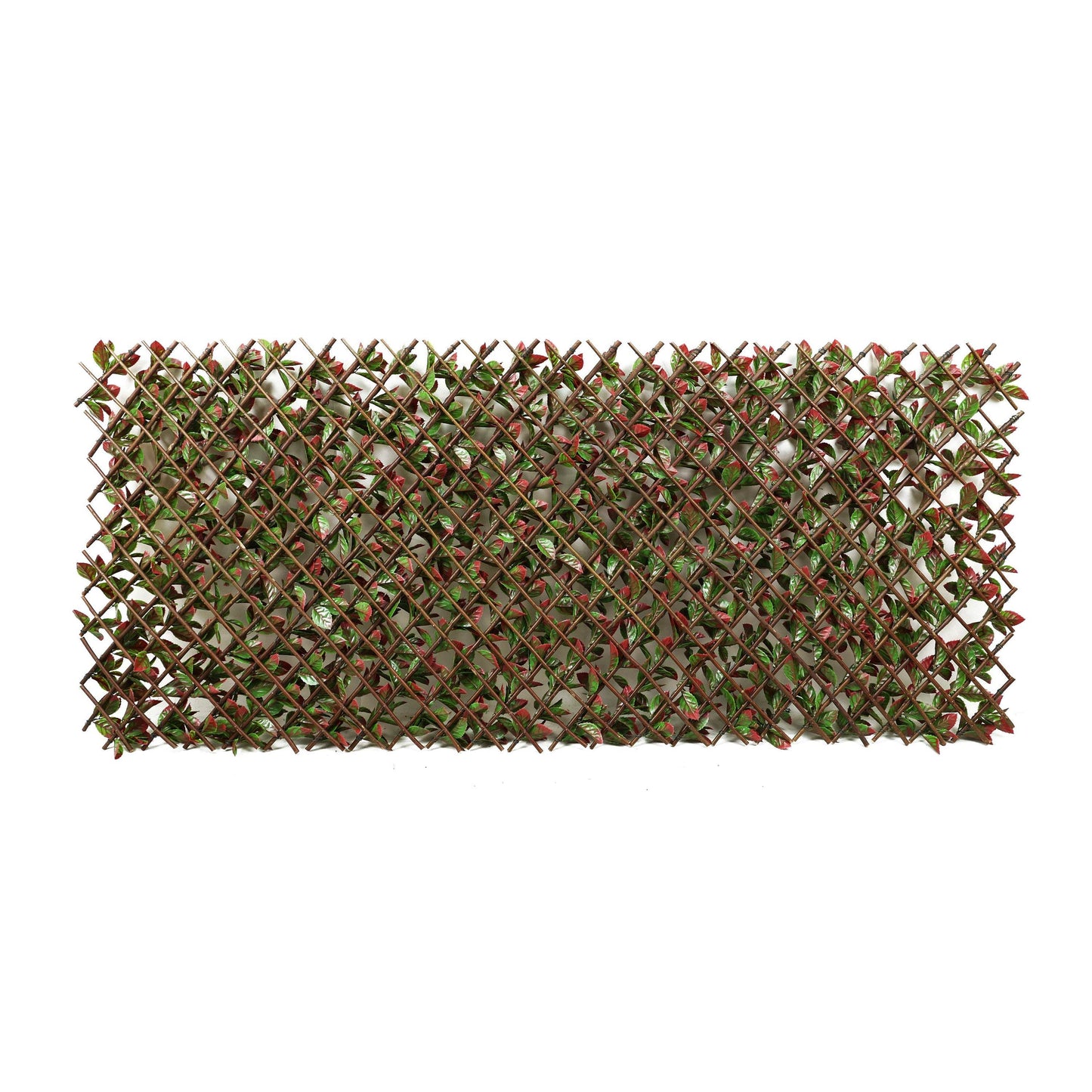 Premium Expanding Willow Trellis Artificial Photinia Red Robin - 1m x 2m - Evergreenery