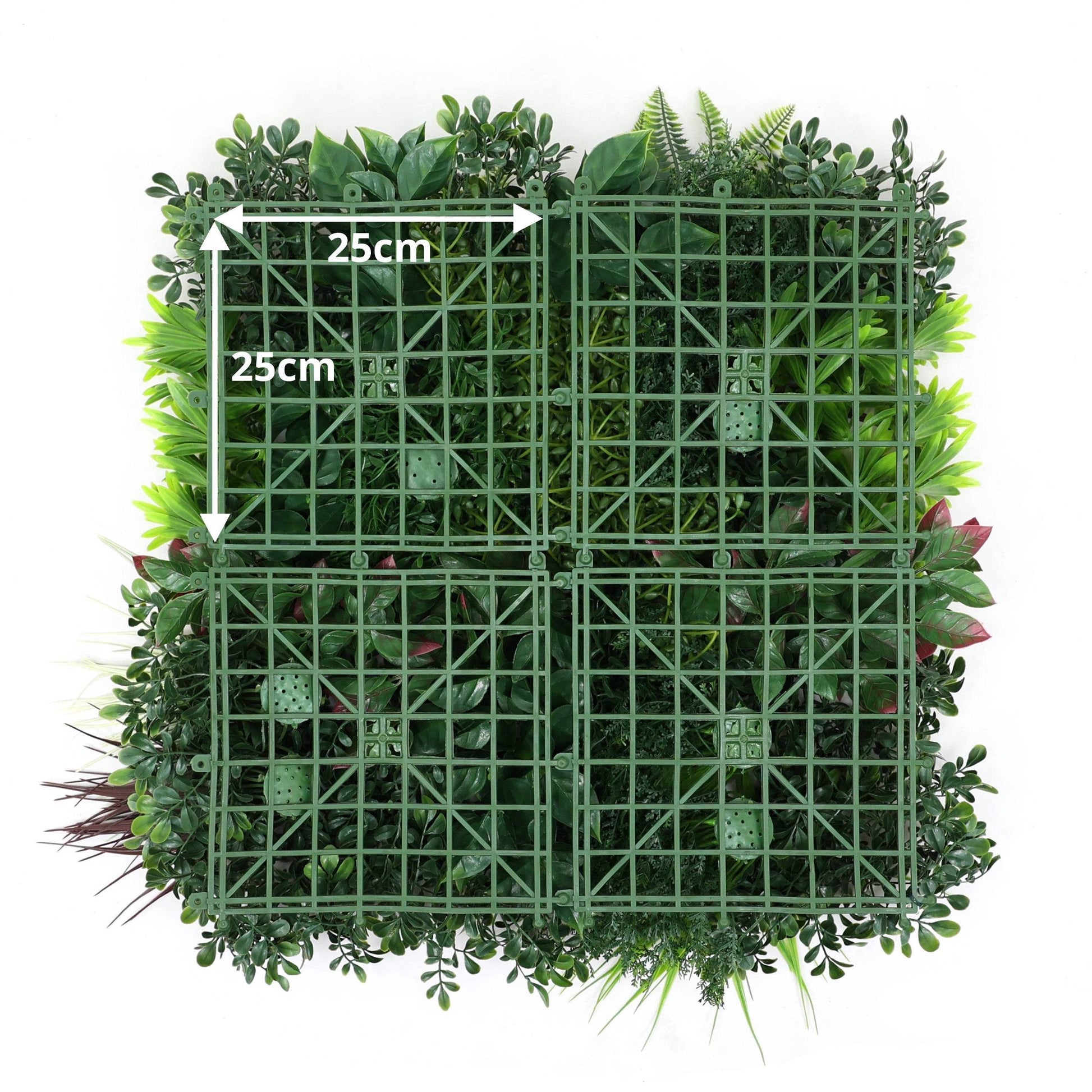 Combo of 4 Carnival Premium Artificial Plants Green Wall Panels 50cm x 50cm - Evergreenery