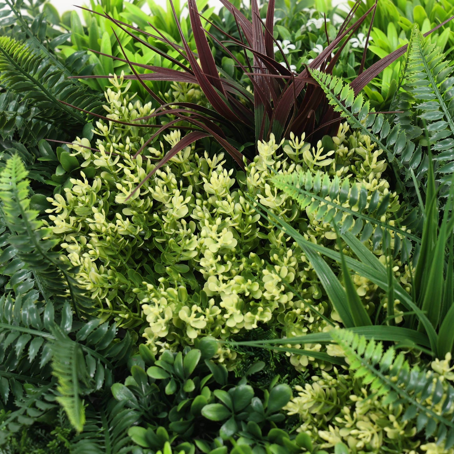 Premium Artificial Plants Green Wall Panel 50 x 50cm - Carnival D - Evergreenery