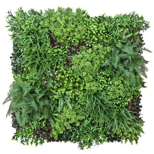Premium Artificial Plants Green Wall Panel 1m x 1m - Tuscany - Evergreenery