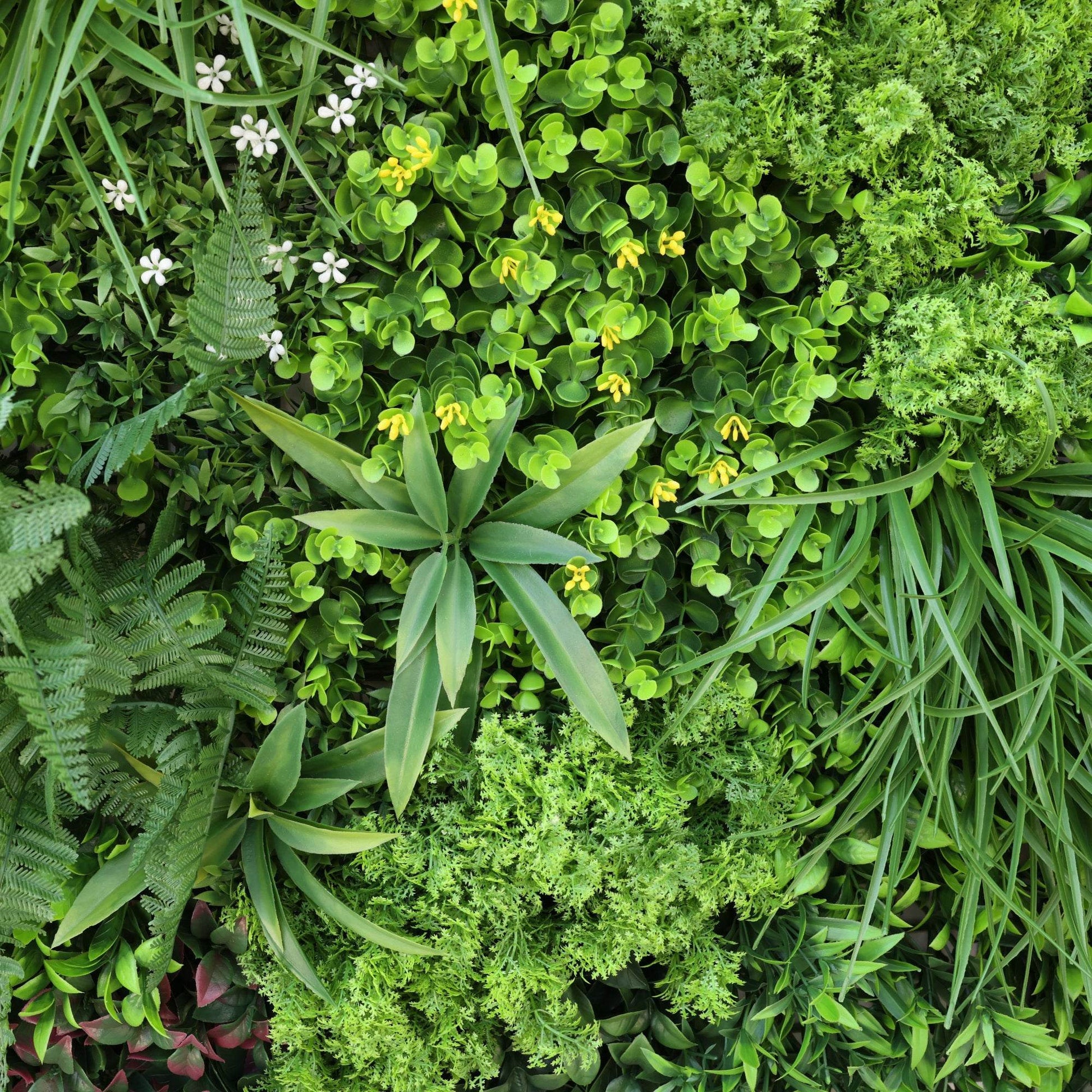 Premium Artificial Plants Green Wall Panel 1m x 1m - Tuscany - Evergreenery