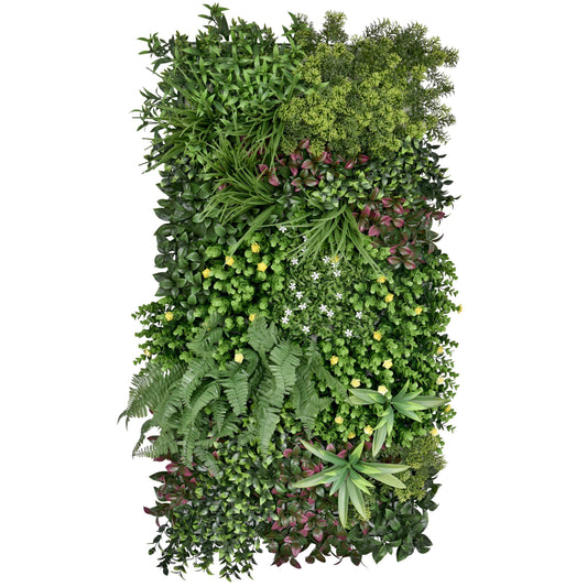 Premium Artificial Plants Green Wall Panel 1m x 50cm - Wonderland - Evergreenery