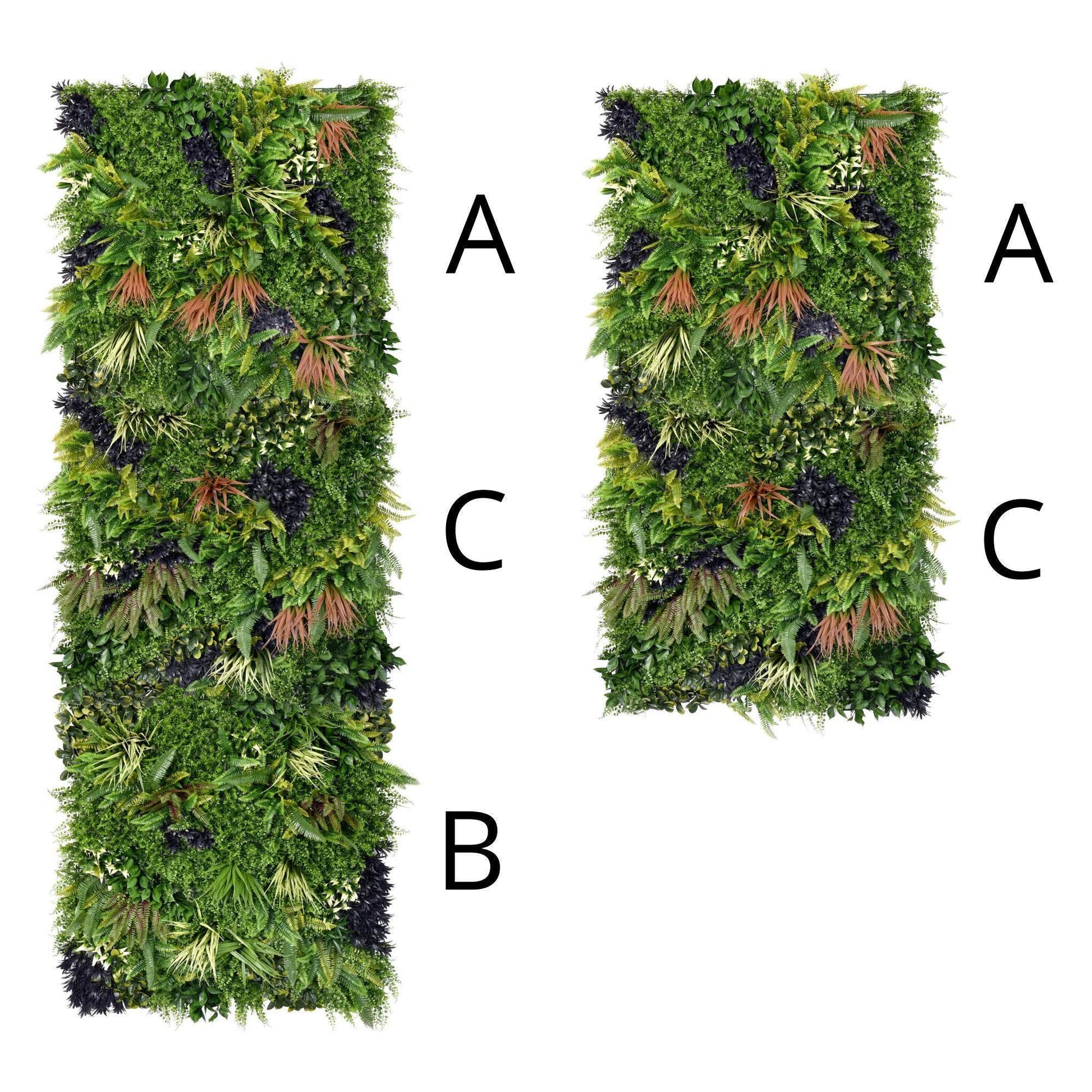 Premium Artificial Plants Green Wall Panel 1m x 1m - Charm A - Evergreenery