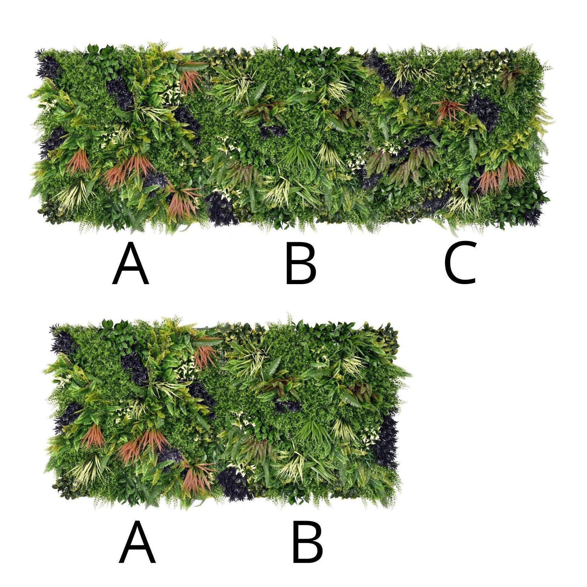 Premium Artificial Plants Green Wall Panel 1m x 1m - Charm A - Evergreenery