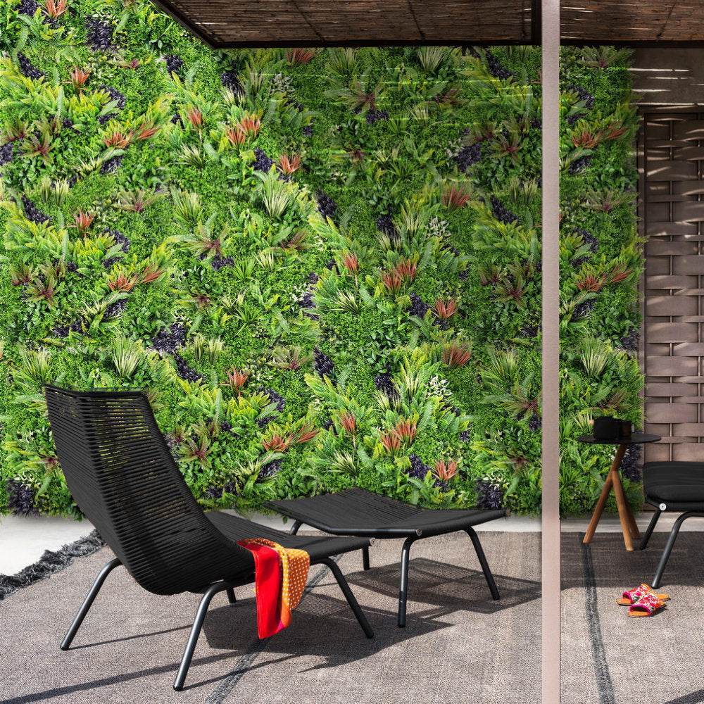 Premium Artificial Plants Green Wall Panel 1m x 1m - Charm C - Evergreenery