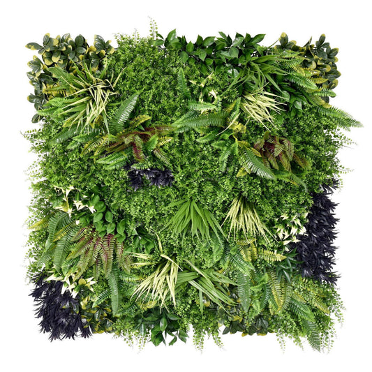 Premium Artificial Plants Green Wall Panel 1m x 1m - Charm B - Evergreenery