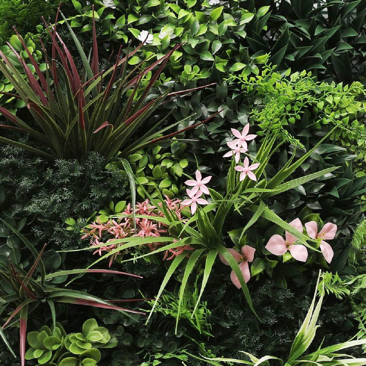 Premium Artificial Plants Green Wall Panel 1m x 50cm - Florence A - Evergreenery