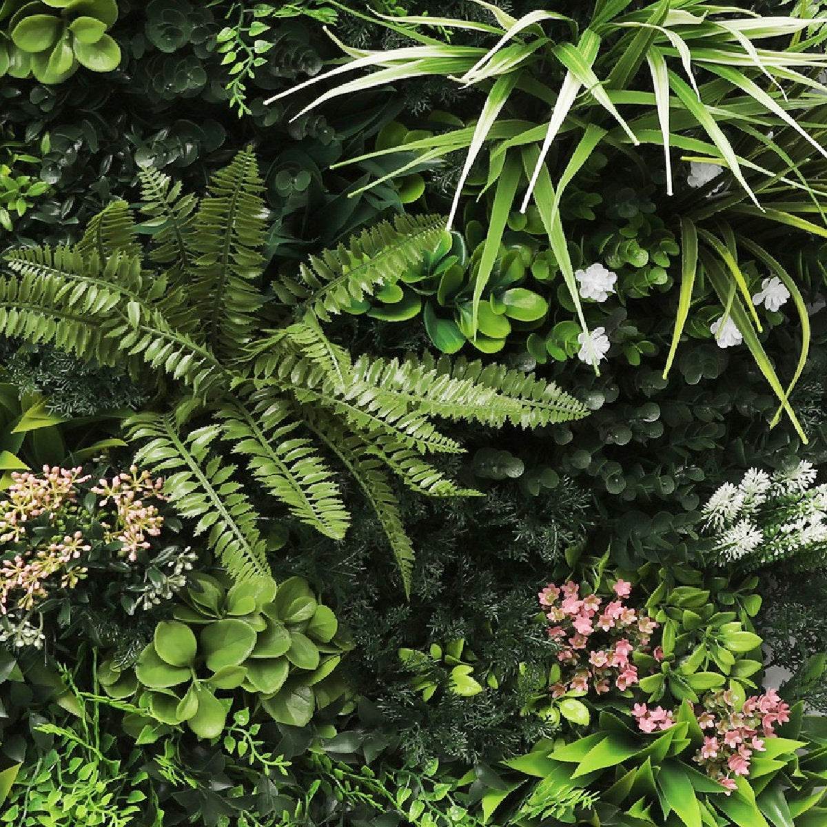 Premium Artificial Plants Green Wall Panel 1m x 50cm - Florence A - Evergreenery