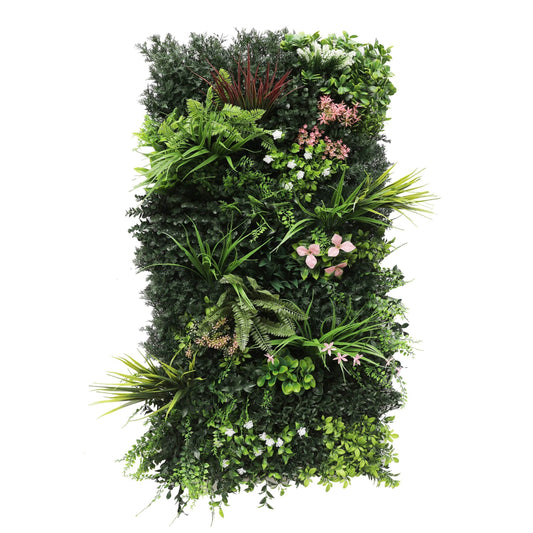 Premium Artificial Plants Green Wall Panel 1m x 50cm - Florence B - Evergreenery