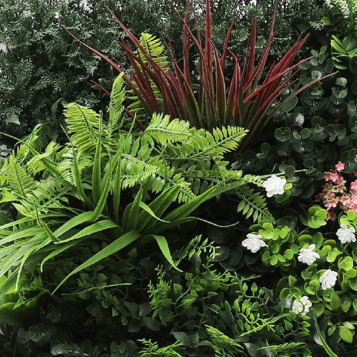 Combo of 3 Florence Premium Artificial Plants Green Wall Panels 1m x 50cm - Evergreenery