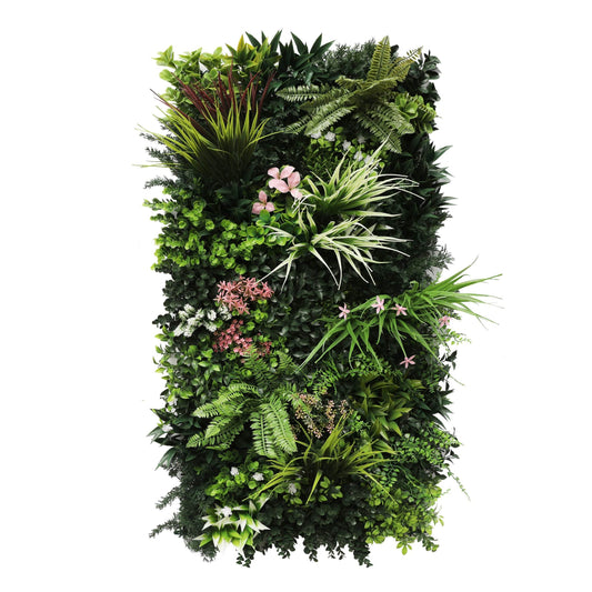 Premium Artificial Plants Green Wall Panel 1m x 50cm - Florence C - Evergreenery