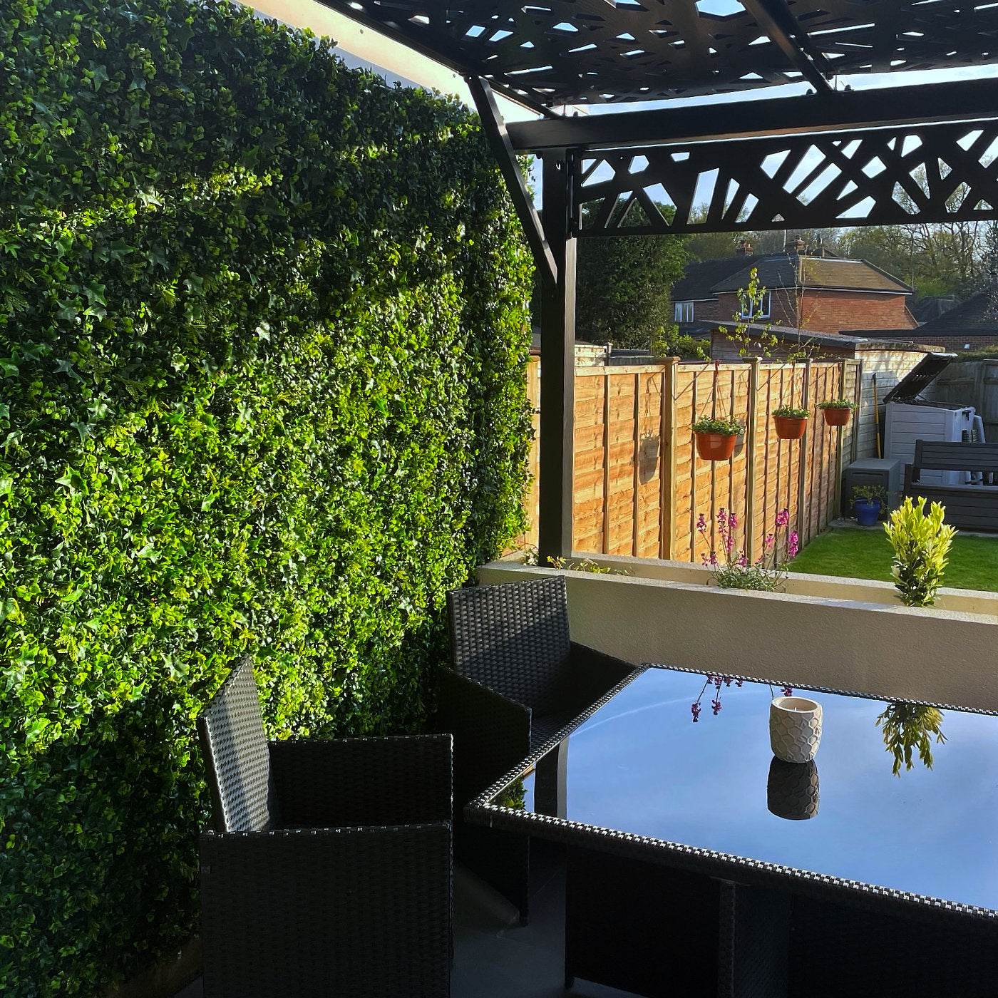 Premium Artificial Green Wall Panel 50cm x 50cm - Ivy - Evergreenery