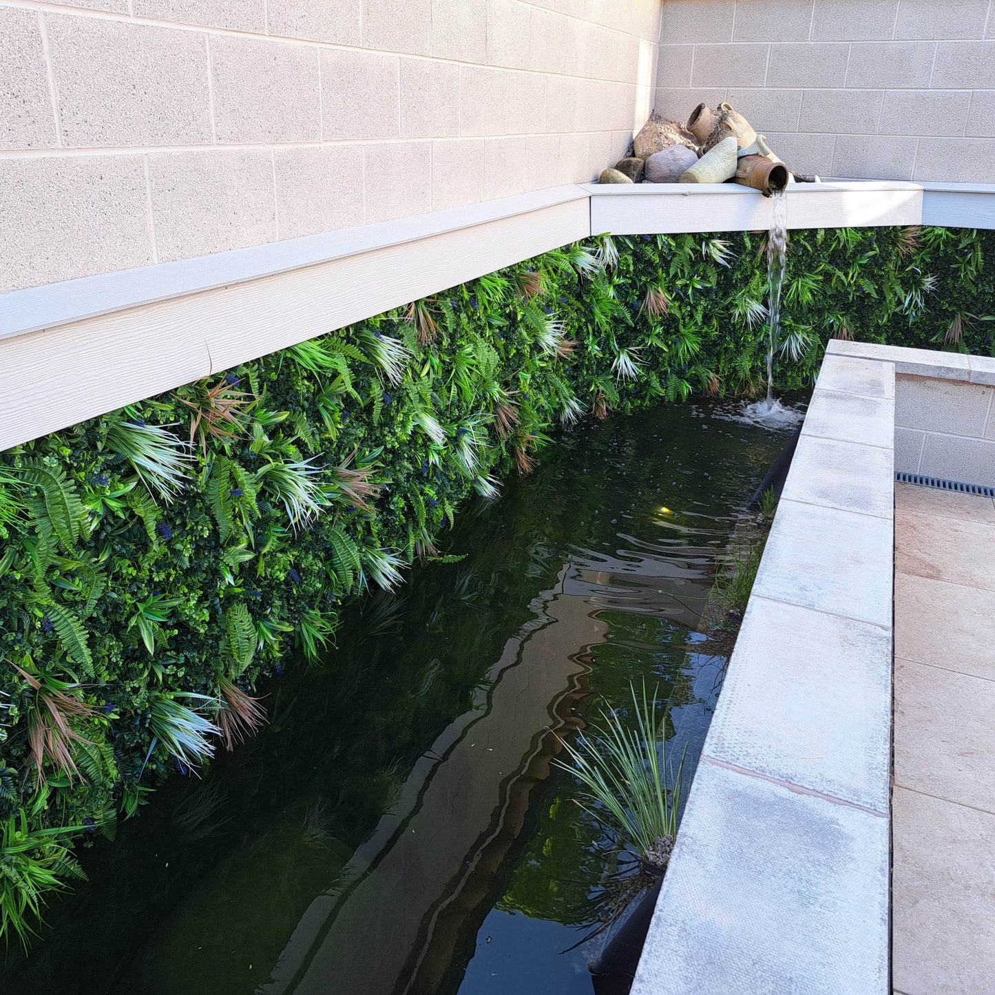Premium Artificial Green Wall Panel 1m x 1m - Grassy Fern - Evergreenery