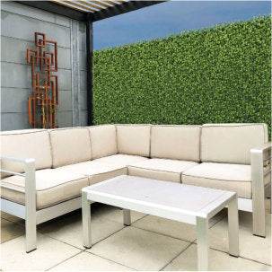 Boxwood Artificial Living Wall Hedge Mat Light Green 50cm x 50cm - Evergreenery