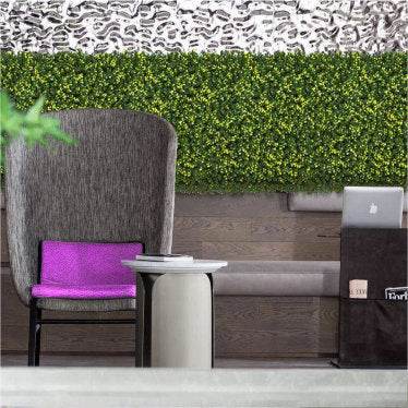 Boxwood Artificial Living Wall Hedge Mat Light Green 50cm x 50cm - Evergreenery
