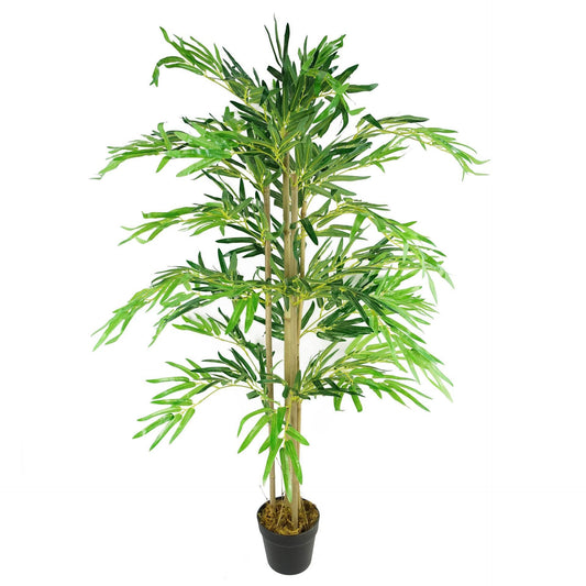 Artificial Bamboo Tree Plant Faux Silk Foliage 120cm (4ft) - Evergreenery