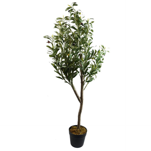 Artificial Olive Tree Faux Silk Lifelike Leaves 120cm - Evergreenery