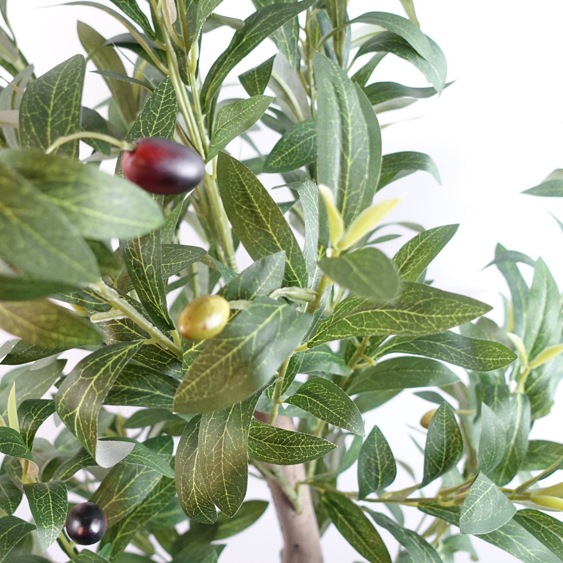 Artificial Olive Tree Faux Silk Lifelike Leaves 120cm - Evergreenery