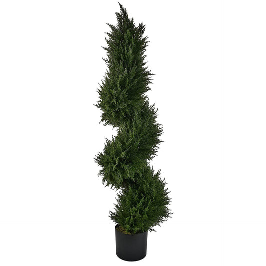 Artificial Cypress Spiral Topiary Tree 120cm - Evergreenery