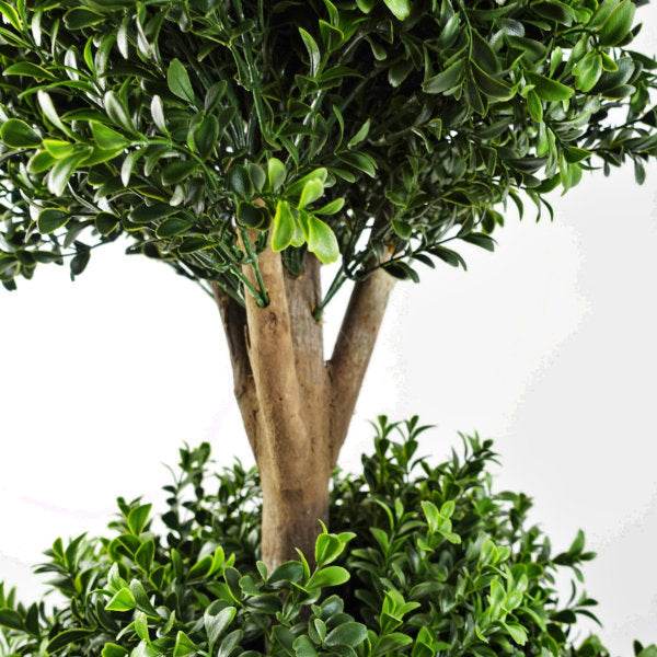 Artificial Topiary Triple Buxus Ball Tree 120cm UV Resistant - Evergreenery