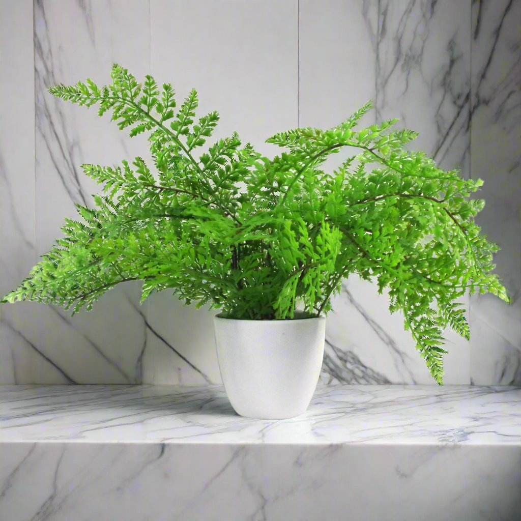 Artificial Royal Fern Potted Plant 30cm - Evergreenery