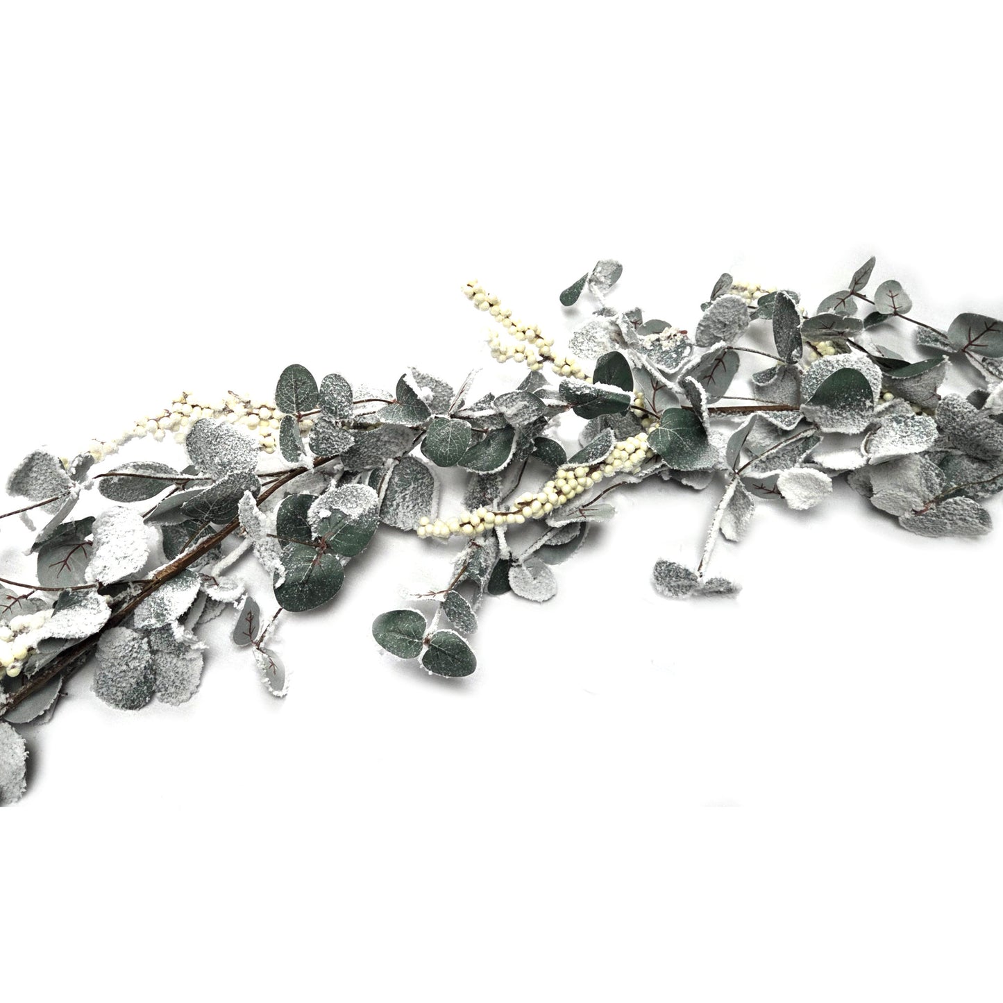 Snow Flocked Eucalyptus & White Berries Garland 183cm