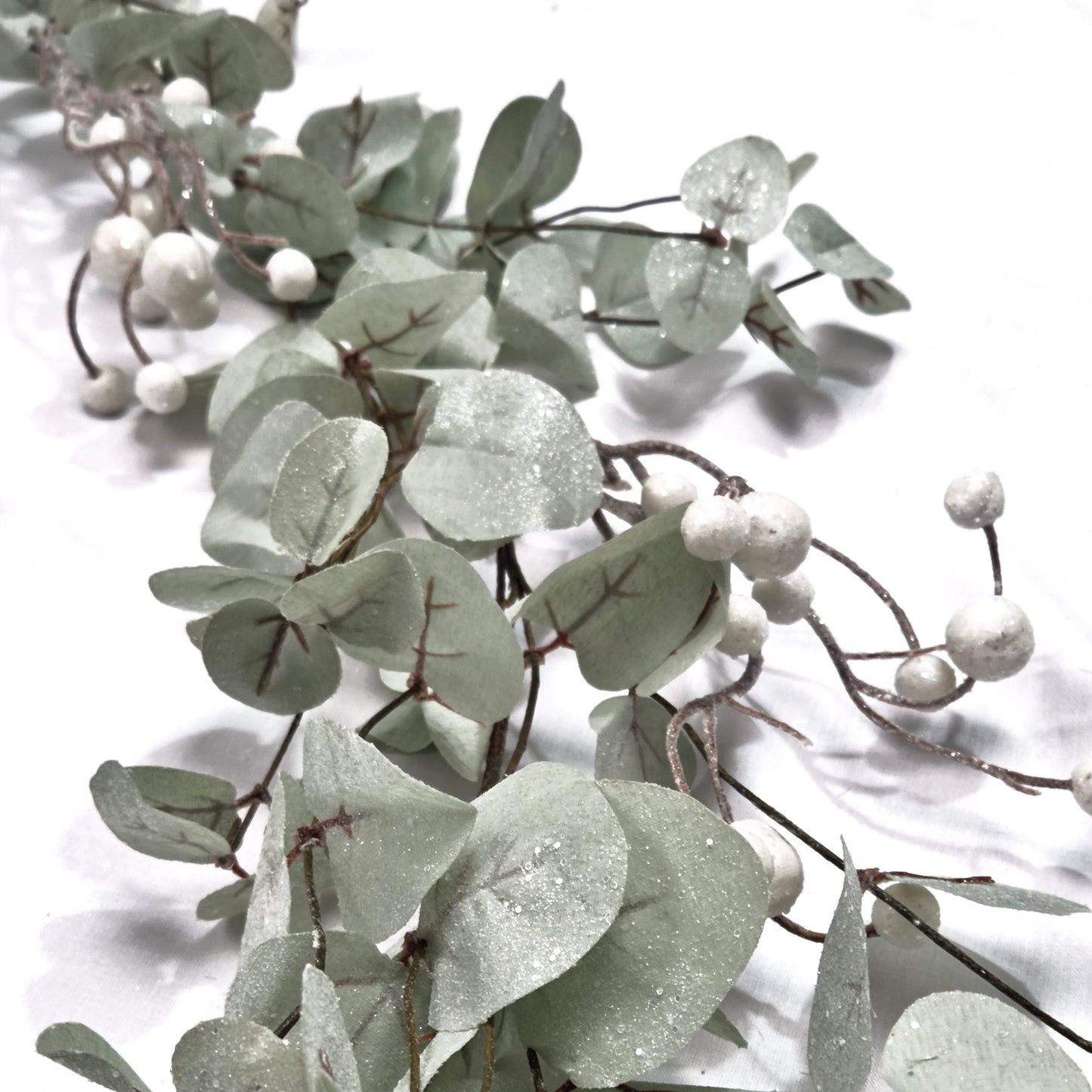 Frosted Pale Green & White Berry Garland 183cm