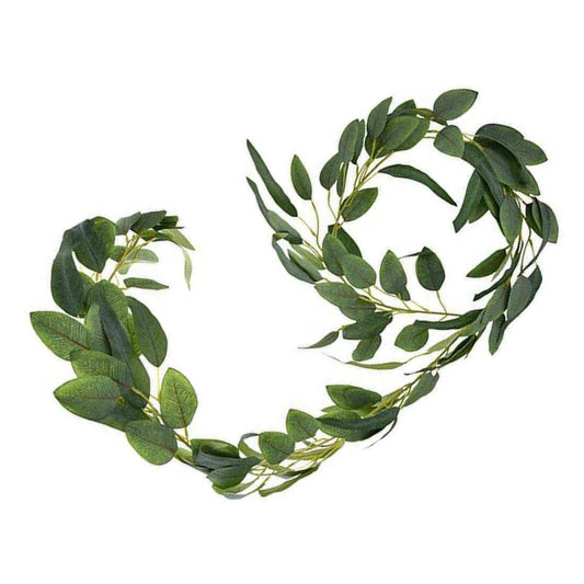 Artificial Eucalyptus Garland Faux Silk Leaves 200cm - Evergreenery
