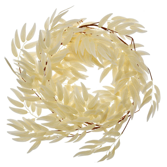 Artificial Champagne Salix Leaf Garland 170cm - Evergreenery