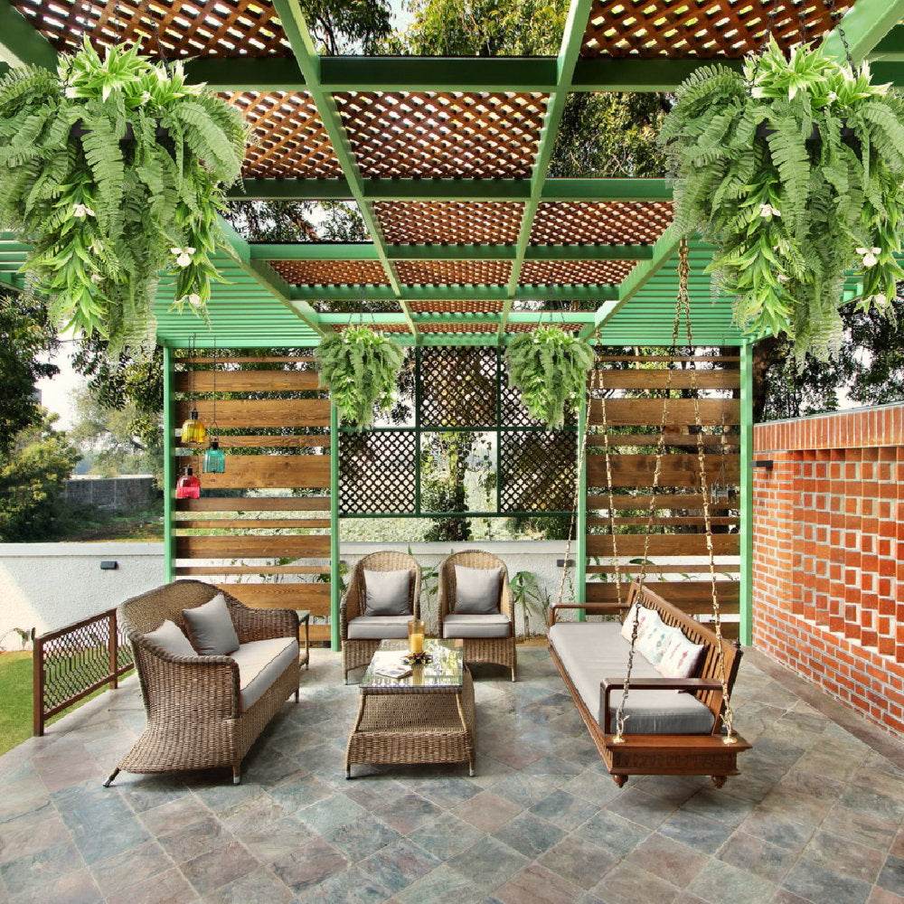 Hanging Hoop with Artificial Rainforest Trailing Plants 50cm Diameter - Evergreenery
