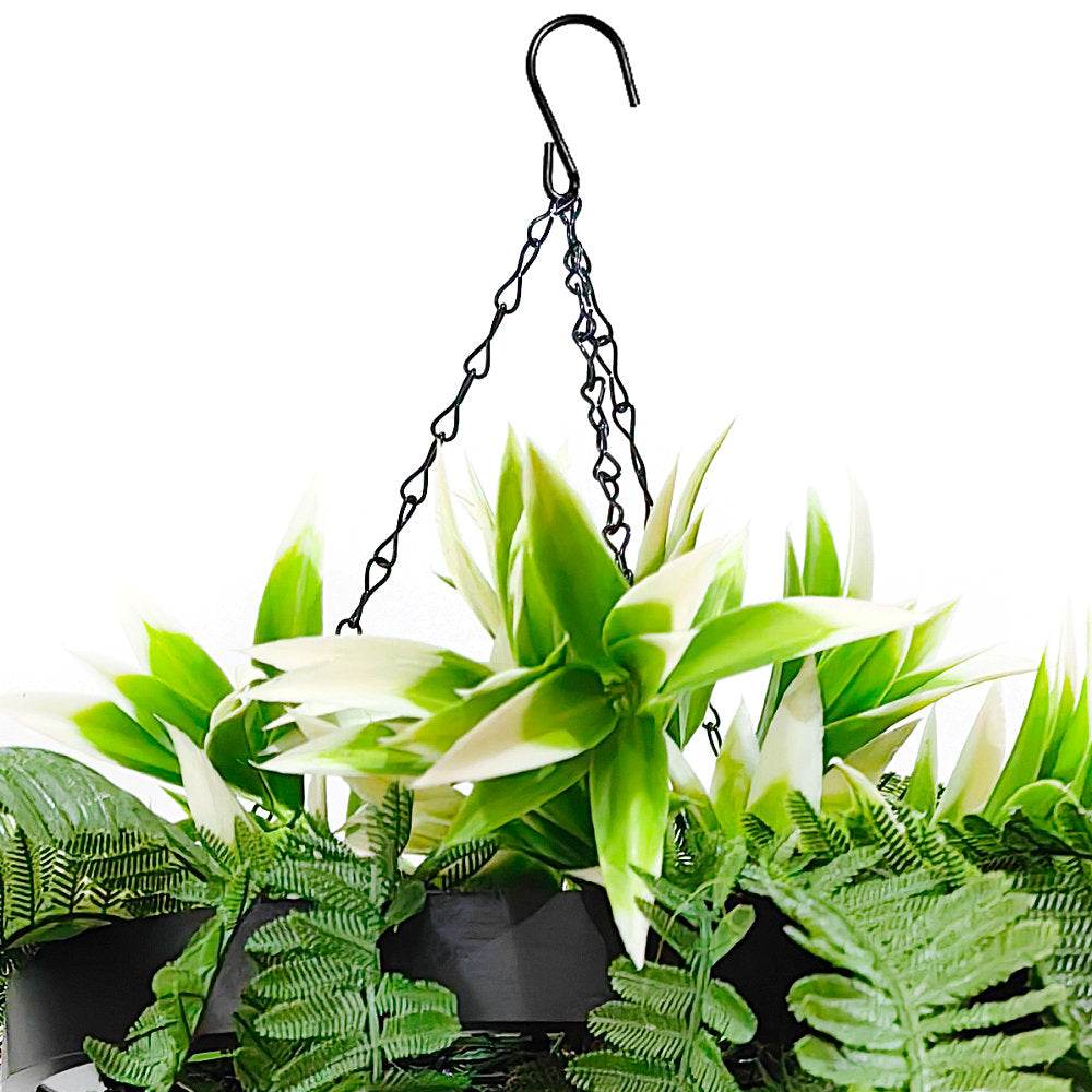 Hanging Hoop with Artificial Rainforest Trailing Plants 50cm Diameter - Evergreenery