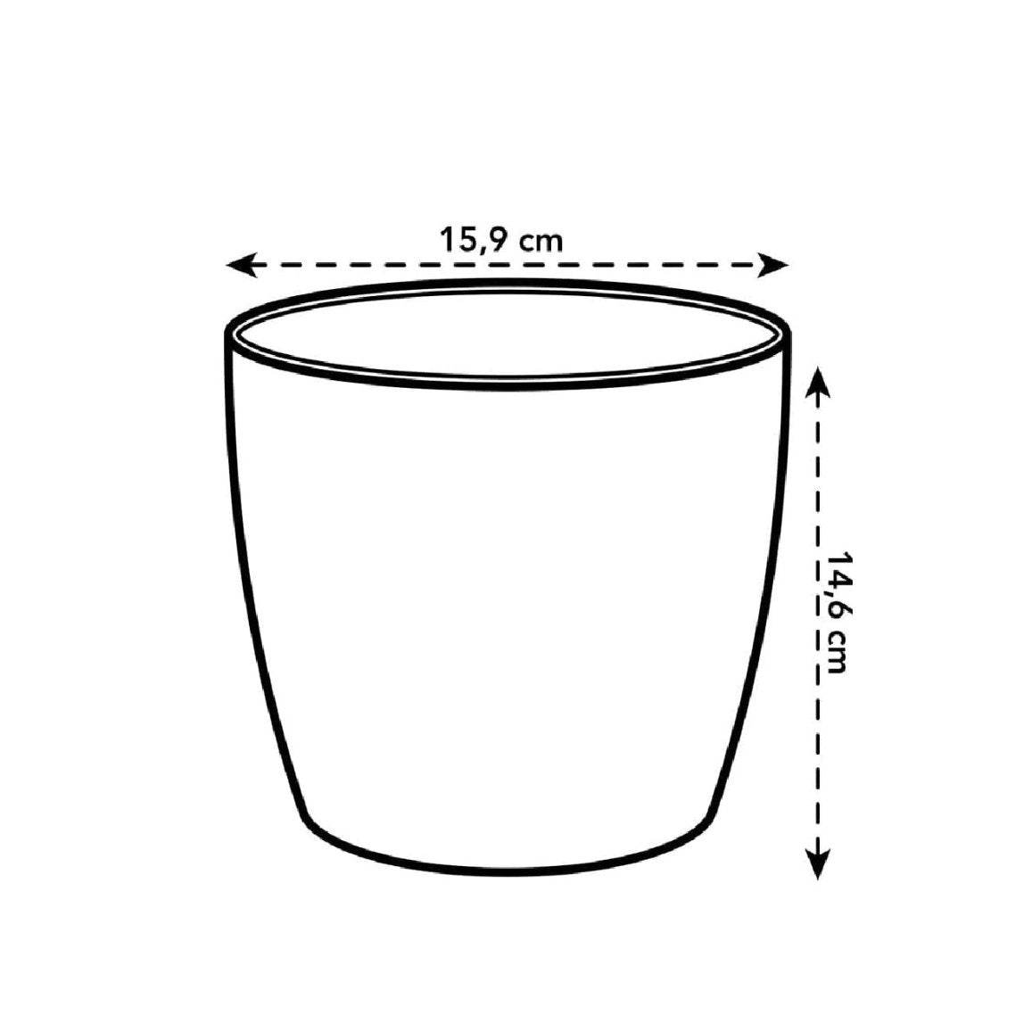 Matt Black Round Plant Pot 16cm - Evergreenery