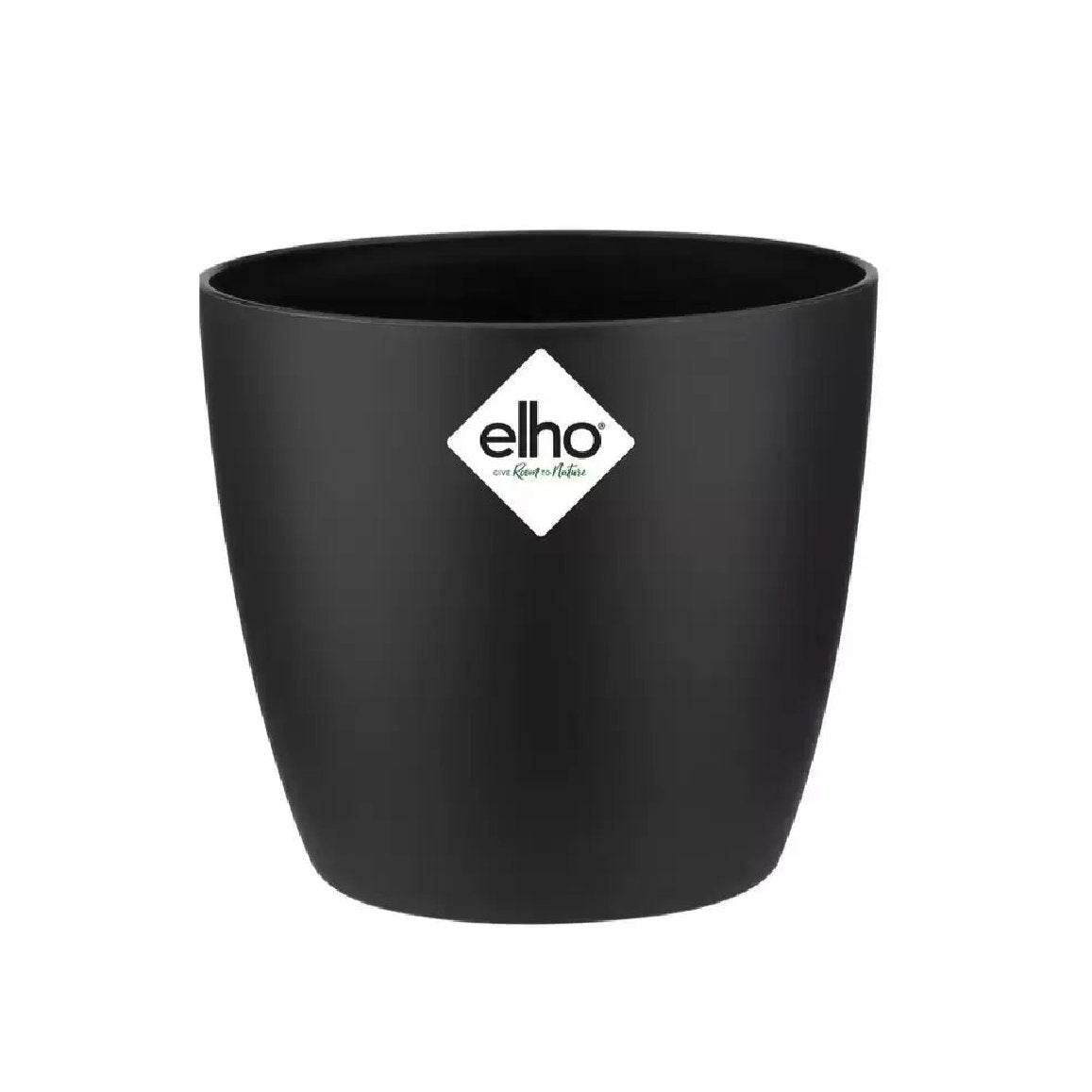Matt Black Round Plant Pot 18cm - Evergreenery