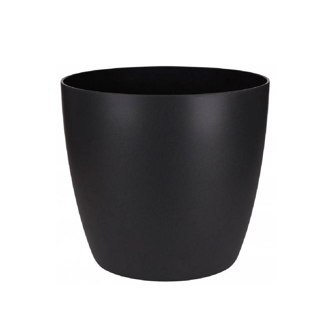 Matt Black Round Plant Pot 18cm - Evergreenery