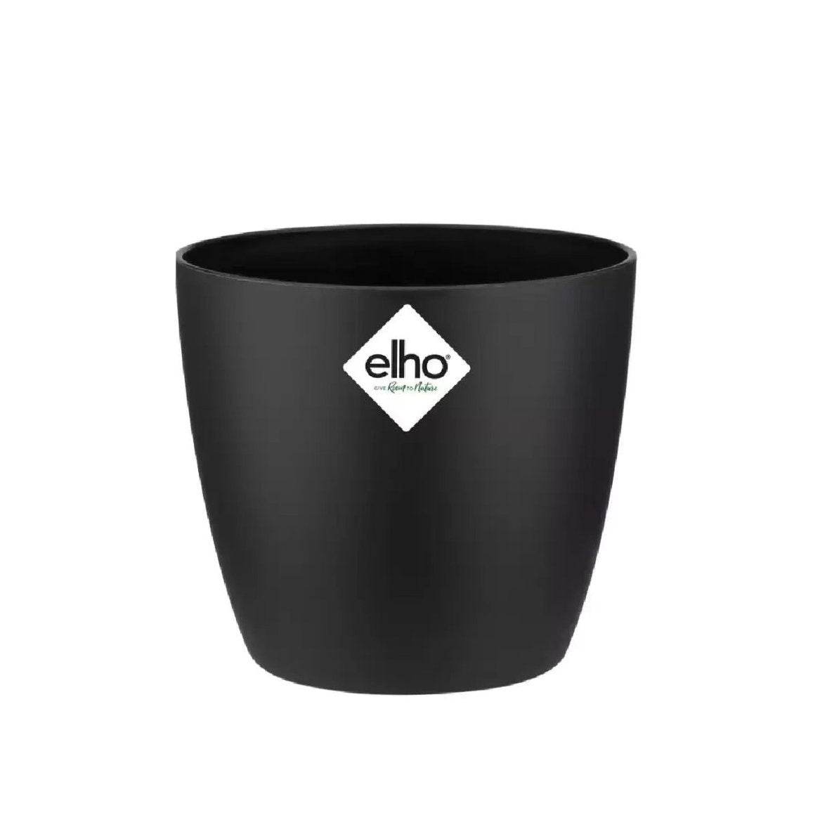 Matt Black Round Plant Pot 16cm - Evergreenery