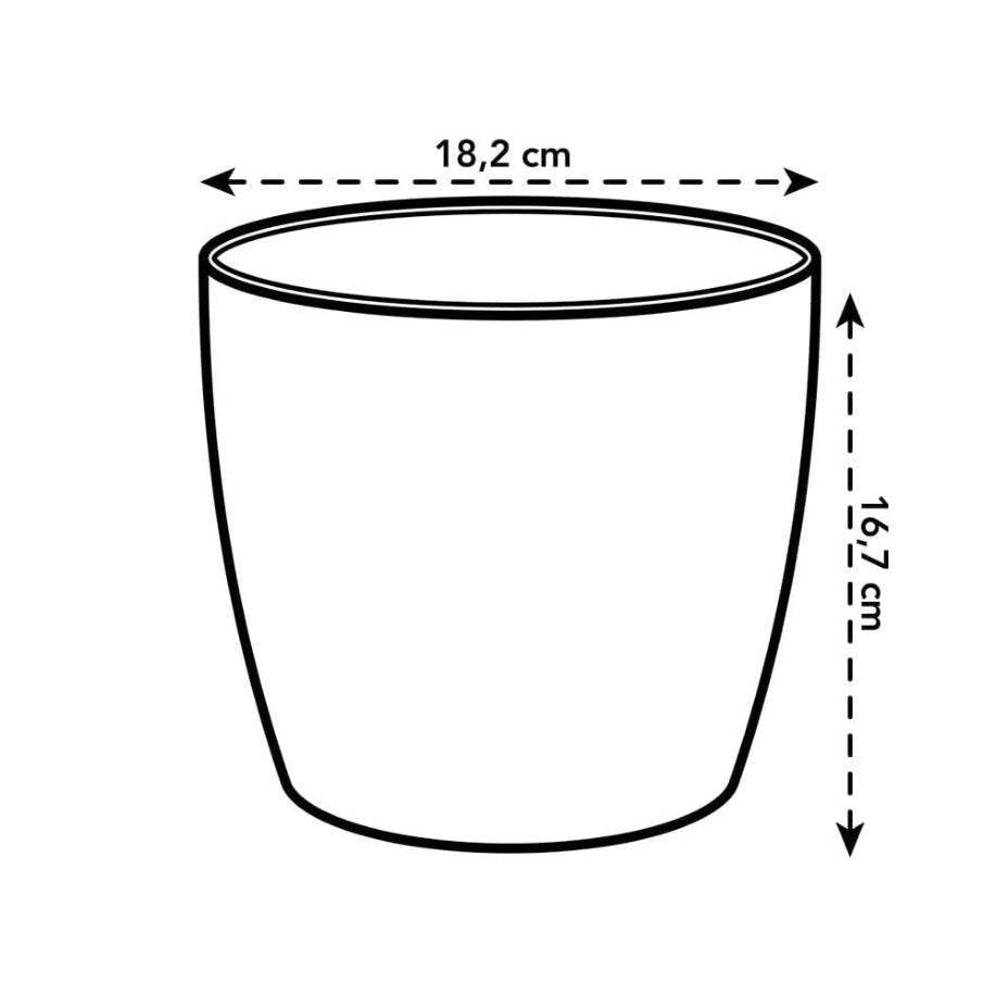 Matt Black Round Plant Pot 18cm - Evergreenery