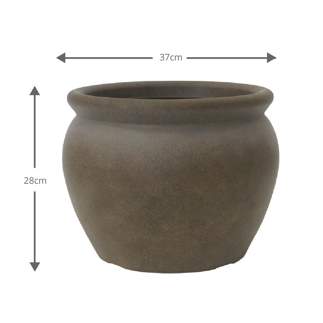 Verona Small Belly Plant Pot 37x28cm 23L – Vintage Brown