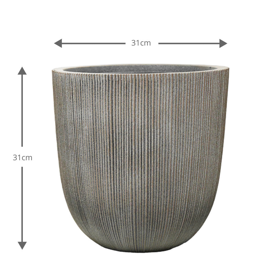 Milan Ruffled Plant Pot 31 x 31cm 17L - Sandstone