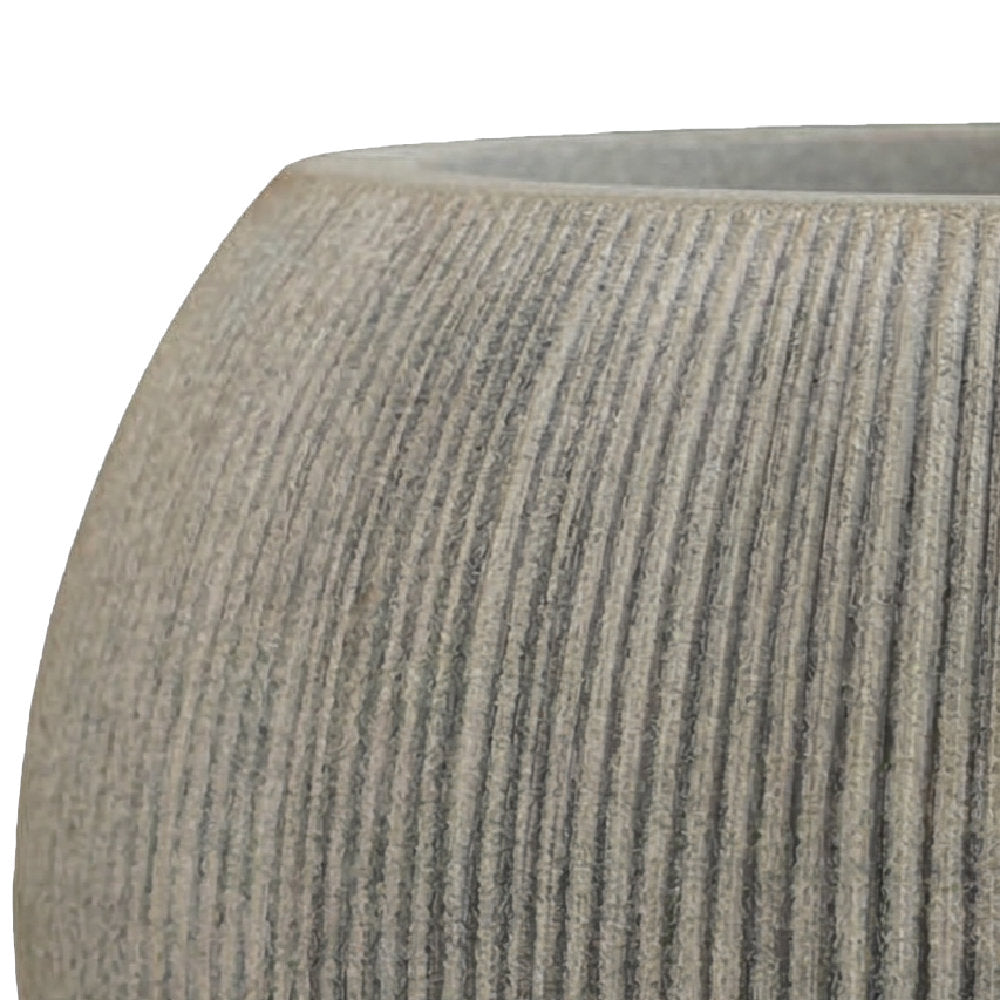 Milan Round Ruffled Plant Pot 37 x 30cm, 23L - Sandstone