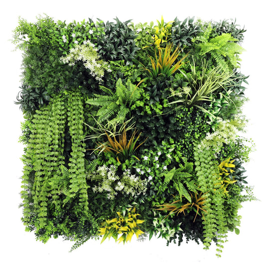 Premium Artificial Plants Green Wall Panel 1m x 1m - Amazon - Evergreenery