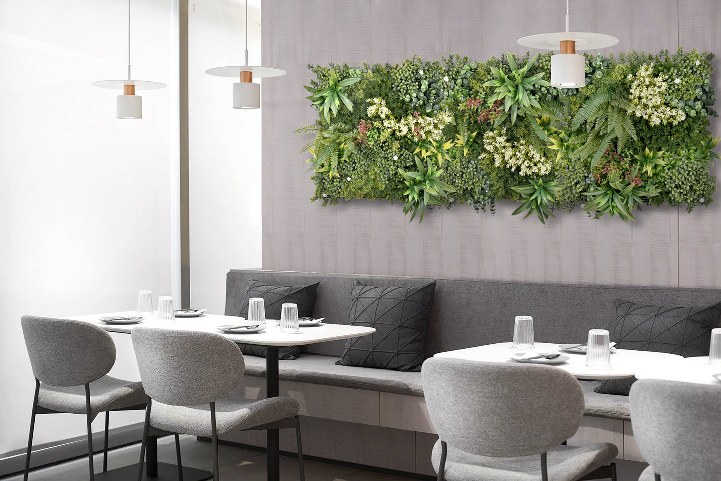 Combo of 3 Aurora Premium Artificial Green Wall Panels 50cm x 50cm