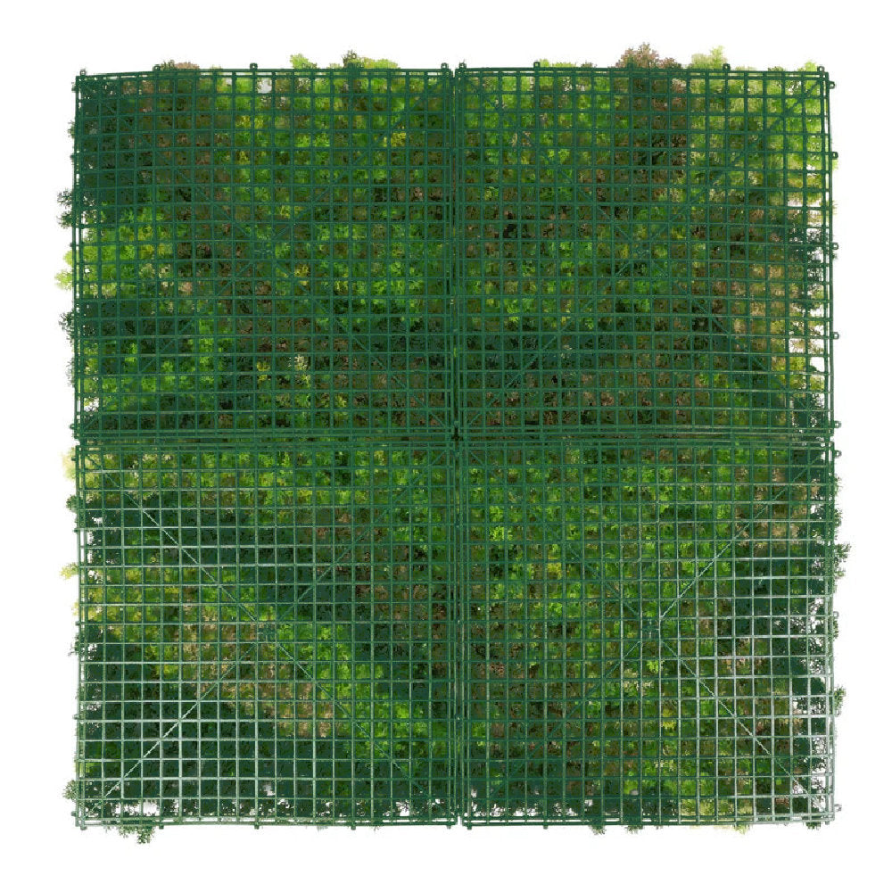 Artificial Moss Living Wall Panel 1m x 1m – Dark Green Hedge Mat Backing Grid