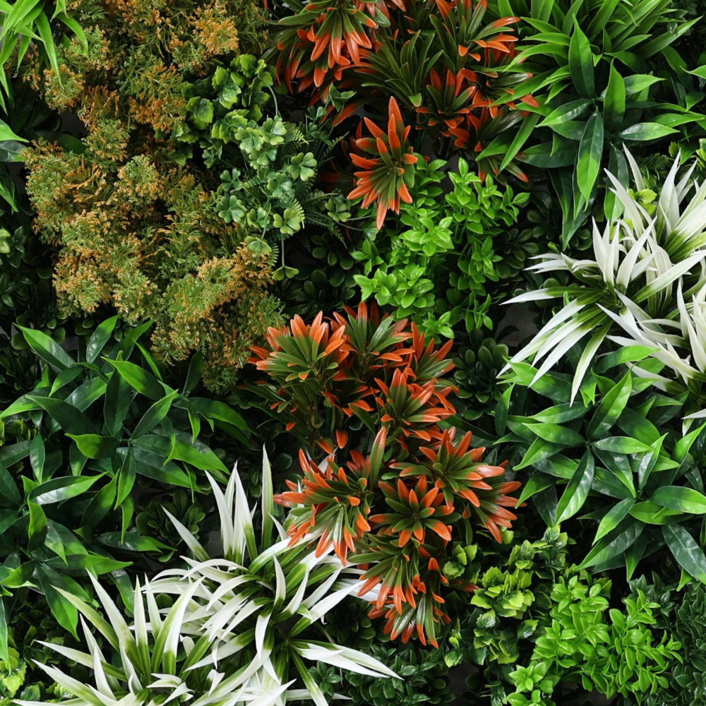 Luxury Artificial Plants Green Wall Panel 1m x 1m - Ember